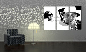 Ručně malovaný obraz POP Art Strach a hnus v Las Vegas, 3 díly, lv