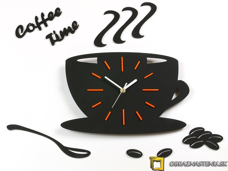 Moderní nástěnné hodiny Orange Satin Cup