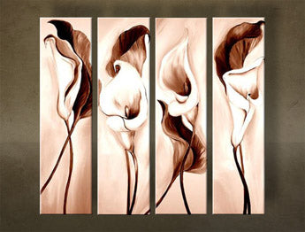 Ručně malovaný obraz KVĚTINY 4dílný NU0021E4