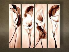 Ručně malovaný obraz KVĚTINY 4dílný NU0021E4