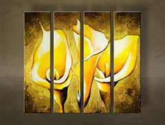 Ručně malovaný obrázek KVĚTIN 4dílný NU0022E4