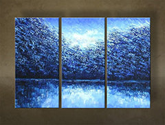 Ručně malovaná krajinomalba ze 3 kusů NU0026E3