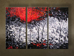 Ručně malovaný obraz ABSTRAKT 3-dílný NU0027E3