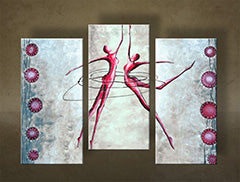 Ručně malovaný obraz LÁSKA 3 díly NU0028E3