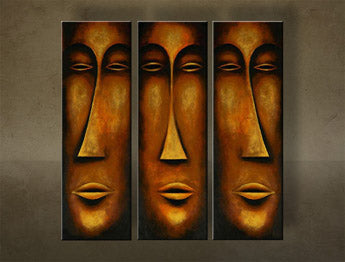 Ručně malovaný obraz Inspirace 3dílný NU0030E3