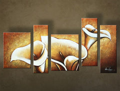 Ručně malovaný obraz KVĚTINY 5dílný NU0032E5