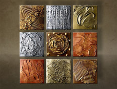 Ručně malovaný obraz ABSTRAKT 9 dílků NU0039E9