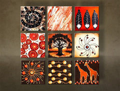 Ručně malovaný obraz ABSTRAKT 9dílný NU0040E9