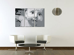 Ručně malovaný obraz POP Art DÍTĚ 3 díly dítěte