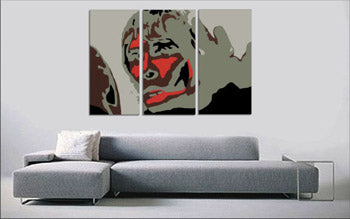 Ručně malovaný obraz POP Art BROWN APE 3 dílný ibbrown