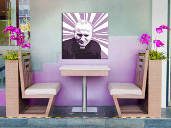 Ručně malovaný obrázek Jana Pavla II. ve stylu POP Art. 1 část jp2