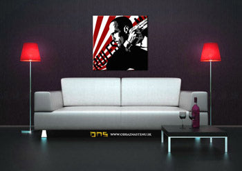 Ručně malovaný obraz POP Art DOPRAVNÍK - Kurýr 1 díl kur2